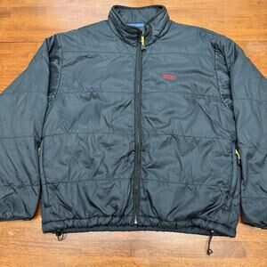 Vtg Eddie Bauer EBTEK Puffer Jacket Polyester Fill Men's Small Dark Gray Outdoor